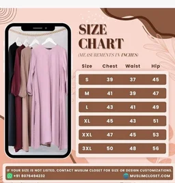 Two Pieces Abaya Dress with Elasticated Sleeves made with Nida Matte Fabric - Knee length Burqa for Women and Girls
- S, Black