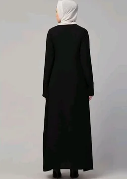 Muslim Closet� Women's Inner Abaya Dress With Side Pocket Made with Nida Matte Fabric
- Black