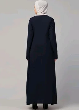 Muslim Closet� Women's Inner Abaya Dress With Side Pocket Made with Nida Matte Fabric
- Navy Blue