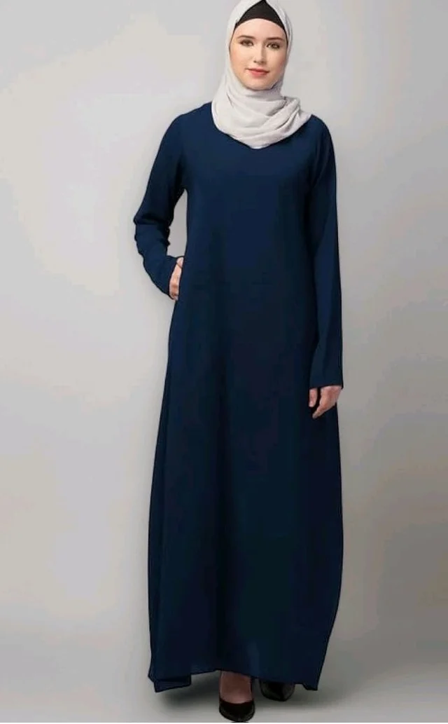 Muslim Closet� Women's Inner Abaya Dress With Side Pocket Made with Nida Matte Fabric
- Teal Green