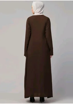 Muslim Closet� Women's Inner Abaya Dress With Side Pocket Made with Nida Matte Fabric
- Brown