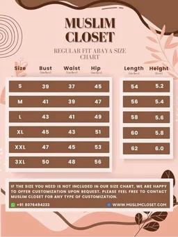 Muslim Closet� Women's Inner Abaya Dress With Side Pocket Made with Nida Matte Fabric
- Brown