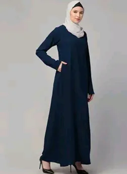 Muslim Closet� Women's Inner Abaya Dress With Side Pocket Made with Nida Matte Fabric