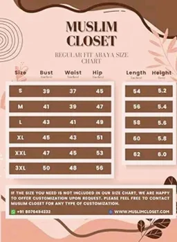 Muslim Closet� Women's Inner Abaya Dress With Side Pocket Made with Nida Matte Fabric