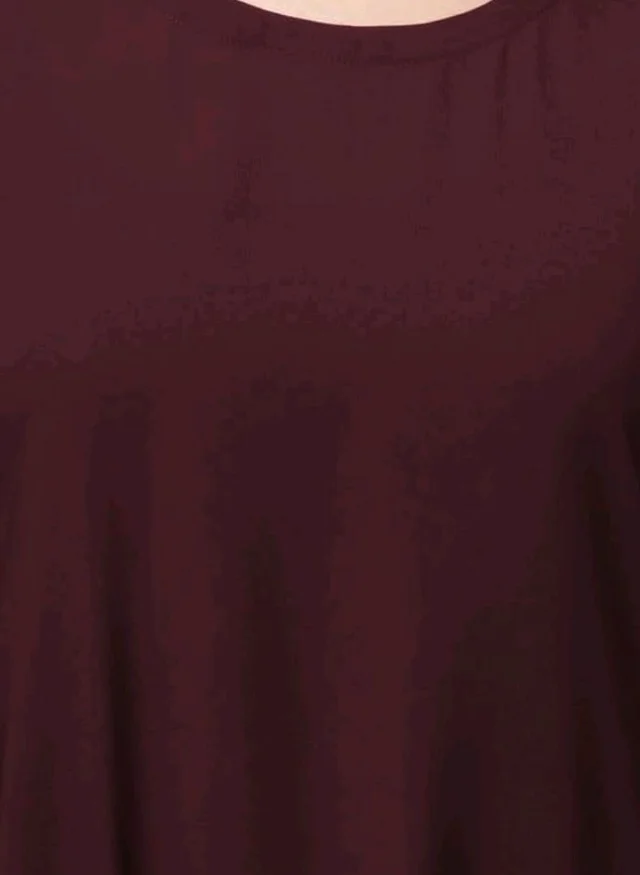 Muslim Closet� Women's Inner Abaya Dress With Side Pocket Made with Nida Matte Fabric
- Burgundy