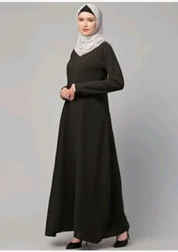 Muslim Closet� Women's Inner Abaya Dress With Side Pocket Made with Nida Matte Fabric
- Olive green
