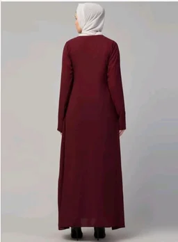 Muslim Closet� Women's Inner Abaya Dress With Side Pocket Made with Nida Matte Fabric
- Maroon