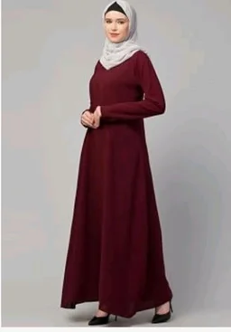 Muslim Closet� Women's Inner Abaya Dress With Side Pocket Made with Nida Matte Fabric
- Maroon