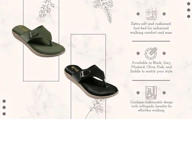 ORTHO CLUB Fancy doctor slippers | Stylish chappal for women | Comfortable flat sandals for women stylish