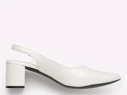 Marc Loire Women's Pointed Toe Block Heel Pumps with Adjustable Slingback for Office, Party and Formal Occasions
