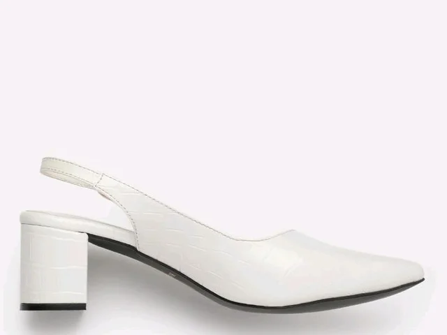 Marc Loire Women's Pointed Toe Block Heel Pumps with Adjustable Slingback for Office, Party and Formal Occasions