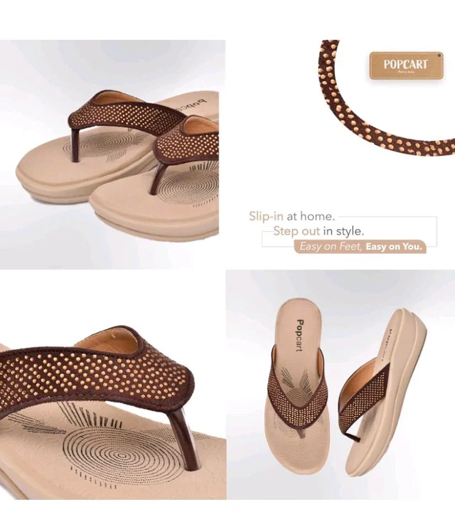 Orthopedic Footwear for Women | Comfortable Ortho Slippers for Daily Use | Flat Heel Anti Skid Sandals | Stylish Chappals for Ladies