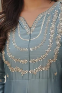 Yashika Women's Silk Blend Embroidered Anarkali Kurta Set with Dupatta | Full Length Ethnic Wear for Women | Wedding