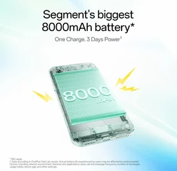 OnePlus N6 | 6GB+128GB | Fresh Mint | Segment's Biggest 8000mAh Battery | Segment's Fastest 45W Charging | 60-Month Smoothness | Smooth 120Hz Display | 50MP Camera | Military-Grade Durability