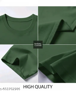 Eenfnety ™ Men Fashion Cotton Blend T-Shirt | Men Half Sleeve Casual Regular Fit T Shirt | Stylish Trendy Solid Men Mandarin Collar Hlaf Sleeves Combo T-Shirt for Men | Laple collar t-shirt - XS,S,M, Bottle Green