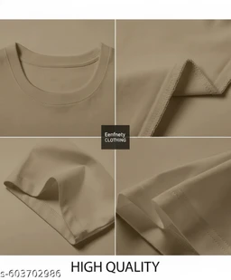 Eenfnety ™ Men Fashion Cotton Blend T-Shirt | Men Half Sleeve Casual Regular Fit T Shirt | Stylish Trendy Solid Men Mandarin Collar Hlaf Sleeves Combo T-Shirt for Men | Laple collar t-shirt - XS,S,M, Khaki