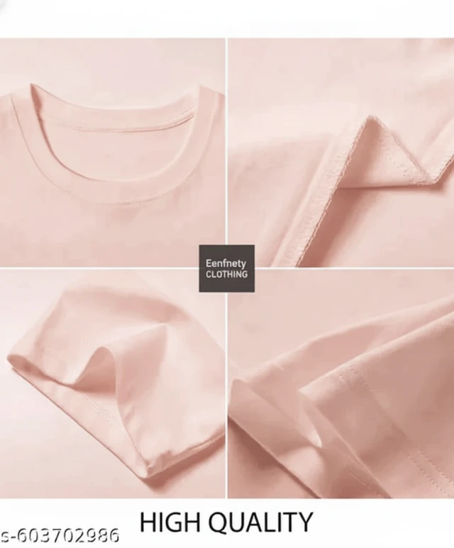 Eenfnety ™ Men Fashion Cotton Blend T-Shirt | Men Half Sleeve Casual Regular Fit T Shirt | Stylish Trendy Solid Men Mandarin Collar Hlaf Sleeves Combo T-Shirt for Men | Laple collar t-shirt - XS,S,M, Peach Pink