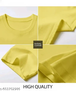 Eenfnety ™ Men Fashion Cotton Blend T-Shirt | Men Half Sleeve Casual Regular Fit T Shirt | Stylish Trendy Solid Men Mandarin Collar Hlaf Sleeves Combo T-Shirt for Men | Laple collar t-shirt - XS,S,M, Lemon Yellow