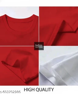 Eenfnety ™ Men Fashion Cotton Blend T-Shirt | Men Half Sleeve Casual Regular Fit T Shirt | Stylish Trendy Solid Men Mandarin Collar Hlaf Sleeves Combo T-Shirt for Men | Laple collar t-shirt - XS,S,M, True Red