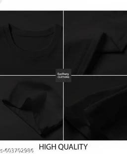 Eenfnety ™ Men Fashion Cotton Blend T-Shirt | Men Half Sleeve Casual Regular Fit T Shirt | Stylish Trendy Solid Men Mandarin Collar Hlaf Sleeves Combo T-Shirt for Men | Laple collar t-shirt - XS,S,M, Jeans Black