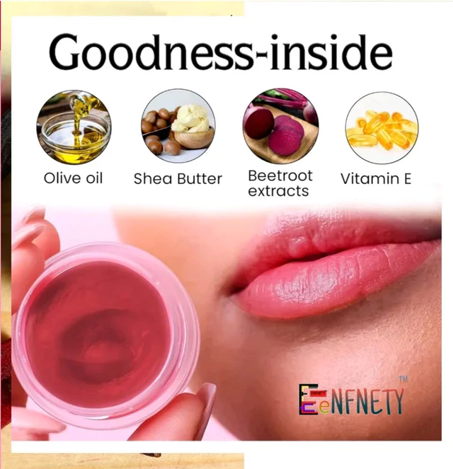 Eenfnety ™ PCENFLB001 Lip Balm For Dark Lips Lightening, Dry And Chapped Lips - Black