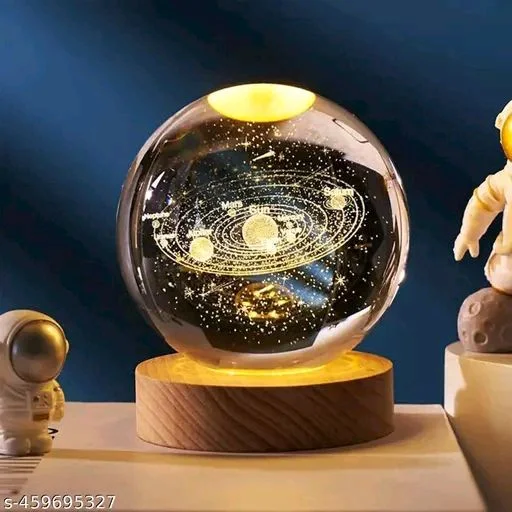 3D Galaxy PCENFAP010 Crystal Ball Night Lamp,Creative Engraved Crystal Ball Night Light, USB Table LED Wooden Crystal Ball for Home Decoration Birthday Gift for Teens, Boys, Girls (Galaxy)(Warm White)Name: 3D Galaxy Crystal Ball Night Lamp,Creative Engraved Crystal Ball Night Light, USB Table LED Wooden Crystal Ball for Home Decoration Birthday Gift for Teens - Galaxy