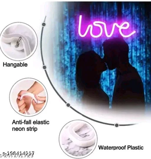 BM Love PCENFAP022 Neon Led Light Sign for Love Room Decoration Accessory, Table Decoration, Gifts, Night Light with (USB+Battery)(WARM WHITE) || Love light lamp || Love Neon Lights || Love Lighting gift ||Love Lights || Love Neon Light