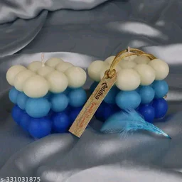 Pure PCENFAP030 Soy Wax Candles| Smokeless Candles| Scented Candles| 3X3 Bubble Candle|White & Pink Color| Set Of 2
- Blue