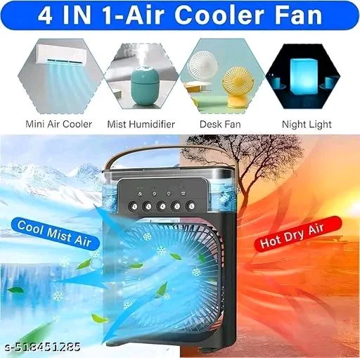Portable PCENFAP031 Mini Cooler | Small Personal Conditioner for Room Cooling | Mini AC with Water Tank & USB Powered | Arctic Portable Cooling Fan for Home, Office, Kitchen, and Travel Use.
- Black