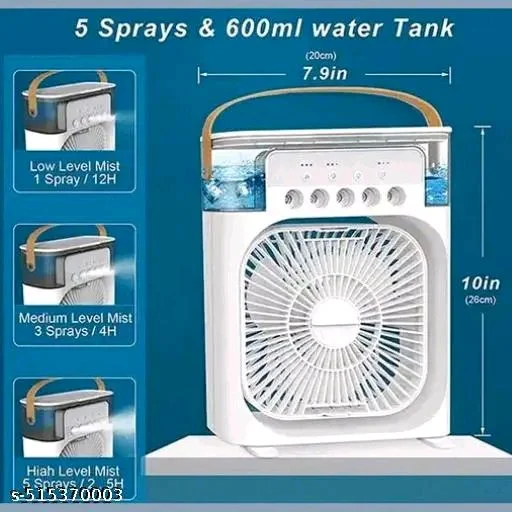 Portable PCENFAP031 Mini Cooler | Small Personal Conditioner for Room Cooling | Mini AC with Water Tank & USB Powered | Arctic Portable Cooling Fan for Home, Office, Kitchen, and Travel Use.
- White