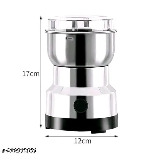 Spice Grinder PCENFAP043 Portable -Electric Grain Mill Grinder Stainless Steel Dry Grain Spices Cereals Seasonings Coffee Bean Grinder Machine (Pack