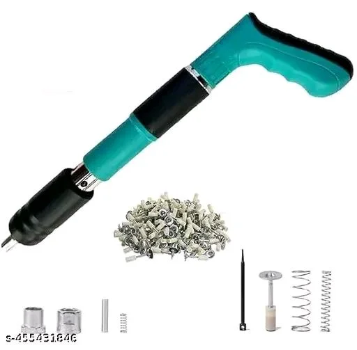 NEELPHARM PCENF5332 Multipurpose Manual Steel Nail Gun With 12 Nails, Nail Wall Fastening Tool For Cement Wall, Portable Mini Nail Shooting Machine Home DIY Woodworking (Pack Of 1) (Nail Gun)