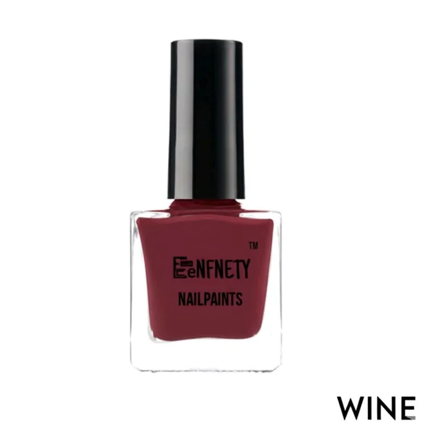 Eenfnety ™ Nailpaints PCENFNP001 for Women | Long Lasting Nail Polish for Women Girls, Gel Nailpaint Combo, Glossy Finish Nailpolish Combo, Vegan, Non-Toxic, Chip Resistant, 10ml - wine