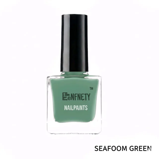 Eenfnety ™ Nailpaints PCENFNP001 for Women | Long Lasting Nail Polish for Women Girls, Gel Nailpaint Combo, Glossy Finish Nailpolish Combo, Vegan, Non-Toxic, Chip Resistant, 10ml - Seaform Green