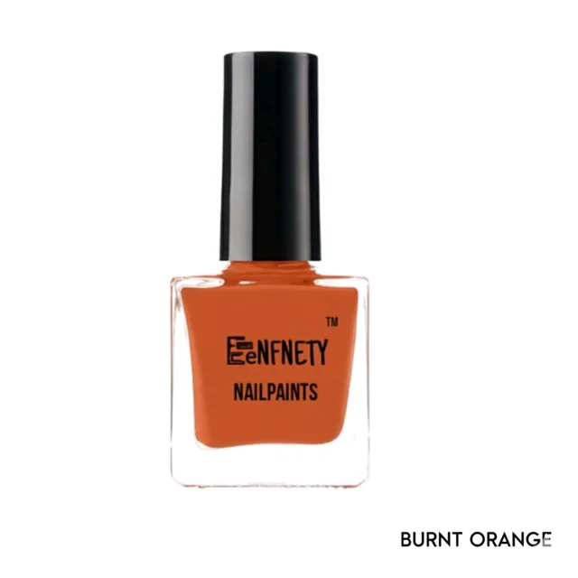 Eenfnety ™ Nailpaints PCENFNP001 for Women | Long Lasting Nail Polish for Women Girls, Gel Nailpaint Combo, Glossy Finish Nailpolish Combo, Vegan, Non-Toxic, Chip Resistant, 10ml - Burnt Orange