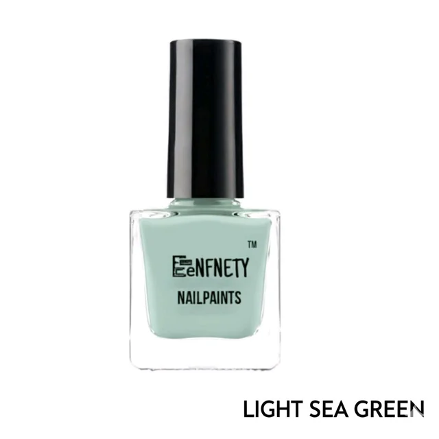 Eenfnety ™ Nailpaints PCENFNP001 for Women | Long Lasting Nail Polish for Women Girls, Gel Nailpaint Combo, Glossy Finish Nailpolish Combo, Vegan, Non-Toxic, Chip Resistant, 10ml - Light Sea Green