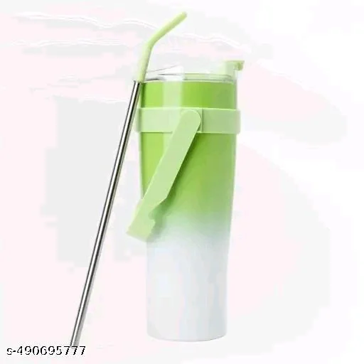 1200ml PCENFAP072 Stainless Steel Tumbler with Handle, Dual Lid, Drinking Straw | Hot and Cold Double Vacuum Insulated Flask | Fits Car Cup Holders |
- Mint Green