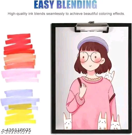 48:PCS PCENFAP082 TOUCH COLOUR PEN 48 COLOURS ART MARKERS SKETCH PEN WITH DUAL TIPS-FINE BROAD CHISEL ART SUPPLIES FOR COLOURING SKETCHING AND DRAWING WITH MARKER CASE PEN (48PSC)