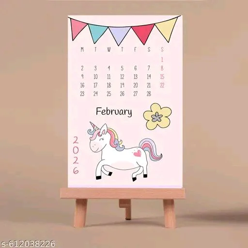 2026 Aesthetic Mini Desk Calendar with Wooden Easel Stand.
Name: 2026 Aesthetic Mini Desk Calendar with Wooden Easel Stand.
Organize your month in style with this charming mini desktop calendar for January 2026.