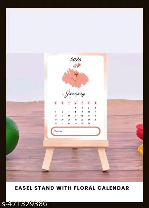 2026 Aesthetic Mini Desk Calendar with Wooden Easel Stand.
Name: 2026 Aesthetic Mini Desk Calendar with Wooden Easel Stand.
Organize your month in style with this charming mini desktop calendar for January 2026. Featuring a delicate floral design and a soft color