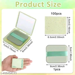 100pcs Oil Blotting Sheets for Face,Bamboo Charcoal Paper Portable Oil Absorption Paper with Portable Mirror Case Makeup Puff For Oil Skin, Does Not Take Off Makeup, And Makeup Holding Oil Off Paper
- Mint Green