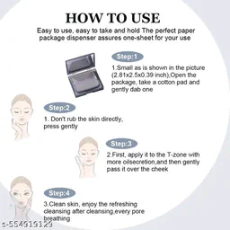 100pcs Oil Blotting Sheets for Face,Bamboo Charcoal Paper Portable Oil Absorption Paper with Portable Mirror Case Makeup Puff For Oil Skin, Does Not Take Off Makeup, And Makeup Holding Oil Off Paper
- Black