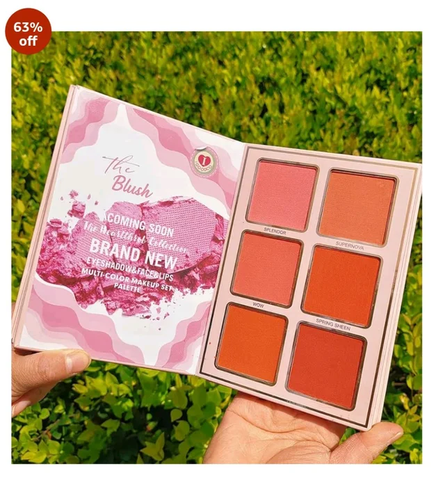 SKINPLUS 5in1 Book-Style Foldable Makeup Palette Set | Portable & Long-Lasting | Contour Blush Highlight Eyeshadow, Suitable for Multiple Skin Tones & Makeup Looks All In One MakeupBook (Fashion)