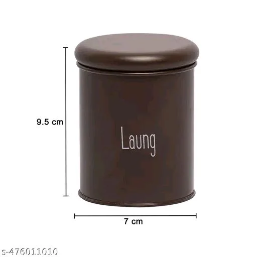 8-Piece Spice Jar Set|300ml Airtight MetalContainers with BPA-Free Lid| Masala Box & Kitchen Organizer | Durable Mild Steel Storage Box for Spices (Metal Pack of 8)