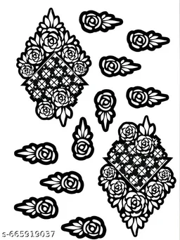 Eureka's Henna Stencil Tattoo For Girls, Women's And Kids| Latest Mehendi Stencil
- Type 1