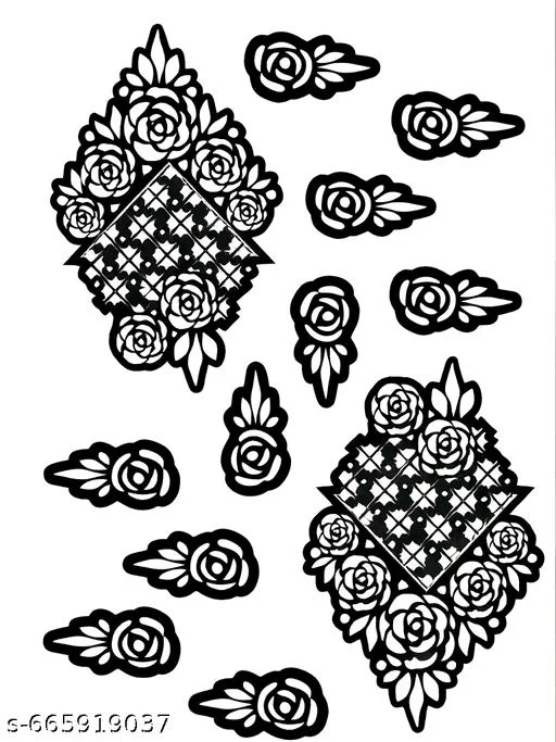 Eureka's Henna Stencil Tattoo For Girls, Women's And Kids| Latest Mehendi Stencil
- Type 5