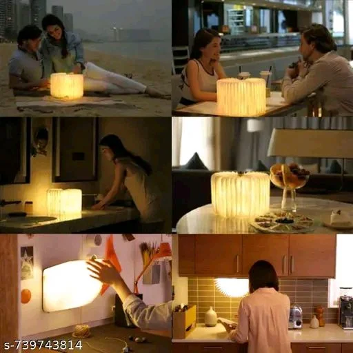 Book Lamp 360° Rechargeable LED Book Night Lamp - Best Unique Kawaii Gifts Ever - Portable Reading Table Lamp - (Walnut Wood)