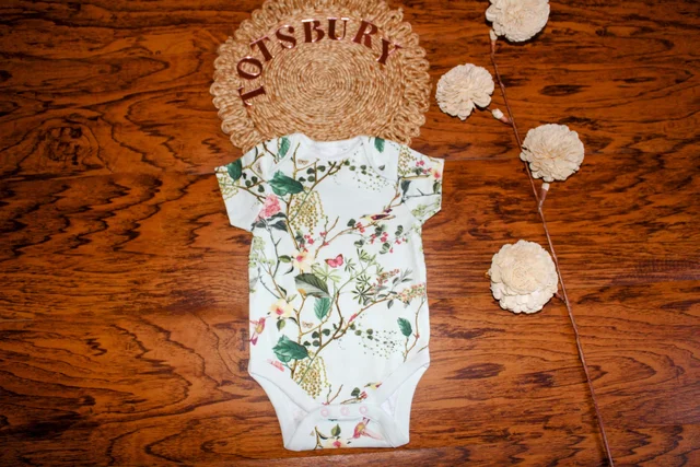 Blossom Garden Baby Romper – Size 6-9 Months