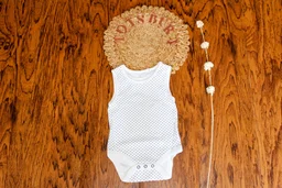 Chic Comfort Baby Romper Set – White Star Polka & Navy Stripe - 6-9 Month
