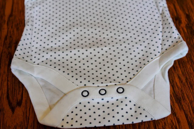 Chic Comfort Baby Romper Set – White Star Polka & Navy Stripe - 6-9 Month